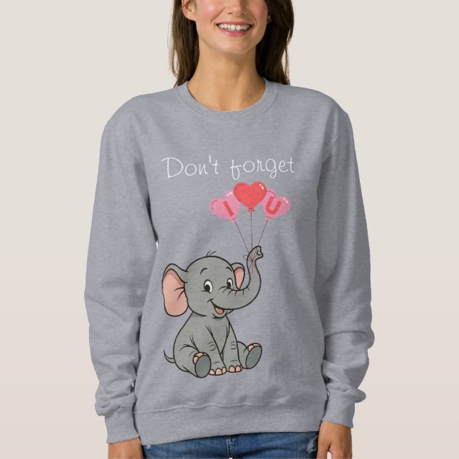 Cute elephant valentine's day   t shirt (Framsida)