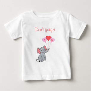 Cute elephant valentins dag t shirt