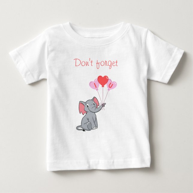 Cute elephant valentins dag t shirt (Framsida)