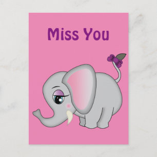 Cute Elephant Vykort