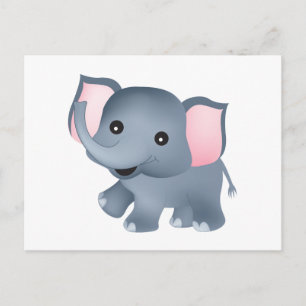 Cute Elephant Vykort
