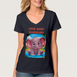 Cute Elephant Womens T-Shirt