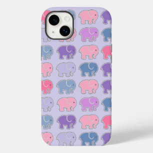 Cute Elephants Lila Mönster