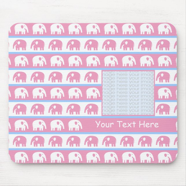 Cute Elephants Photo Mousepads Musmatta (Framsidan)
