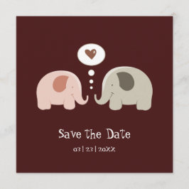 Cute Elephants - Spara datuminbjudan Spara Datumet