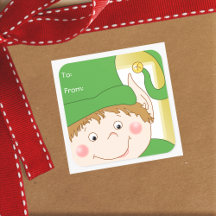 Cute Elf-Juletiketter