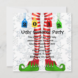 Cute Elf lagrar ugglat sötare Party Inbjudan