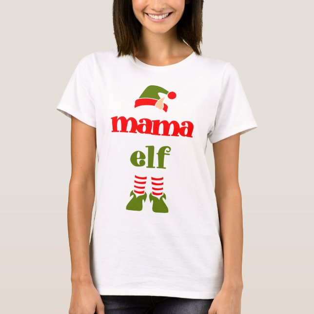 Cute Elf Mamma T Shirt (Framsida)