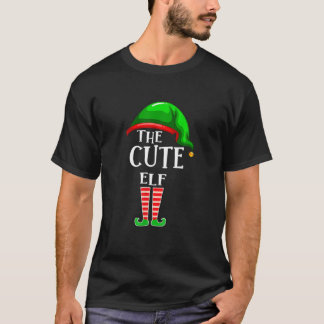 Cute Elf Matching Familj Den finniga julen Party P T Shirt