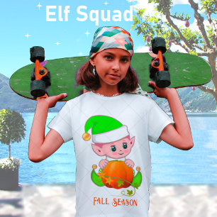 Cute Elf och Pumpkin Fall Season T Shirt