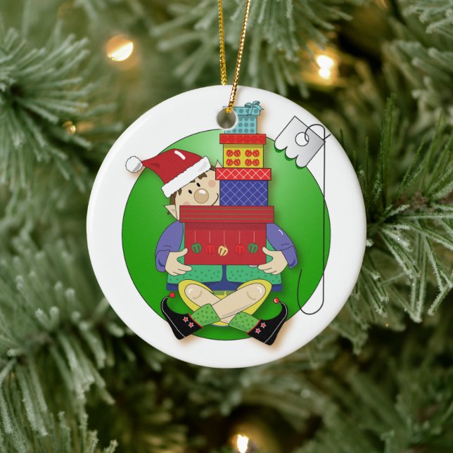Cute Elf Personalizable Ornament (Träd)