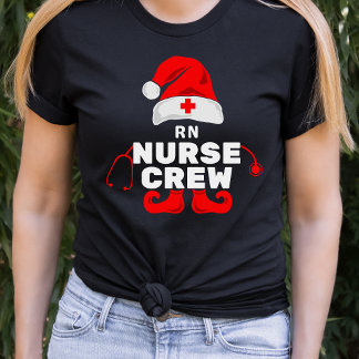 Cute Elf RN Nurse jul Crew T Shirt