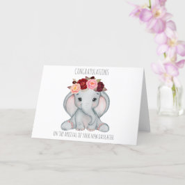 Cute Ellie nyfödd bebis kort för en flicka