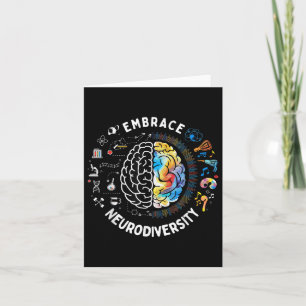 Cute Embrace Neurodiversity Autism Awareness Asd B Kort