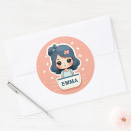 Cute Emma-dekal Runt Klistermärke