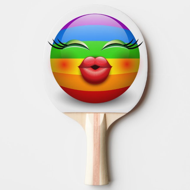 Cute Emoji Ansikte Pingisracket (Framsidan)