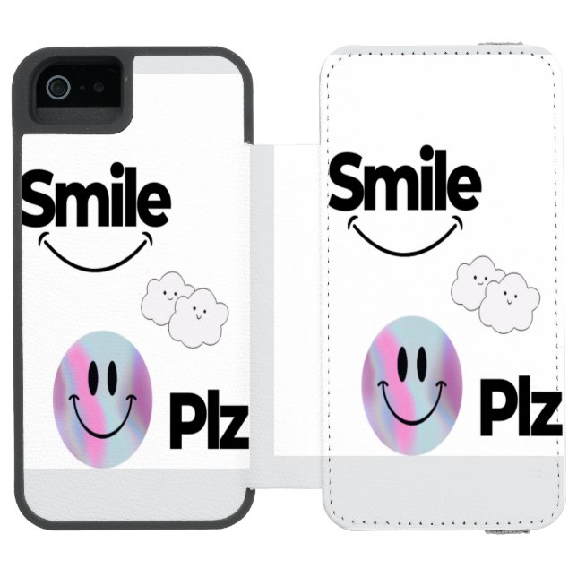 Cute Emoji Design & Positive Vibes Protective Cove Incipio iPhone Wallet Skal (Folio Öppen)