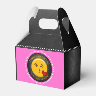 Cute Emoji Girl's Födelsedagsfest Presentaskar