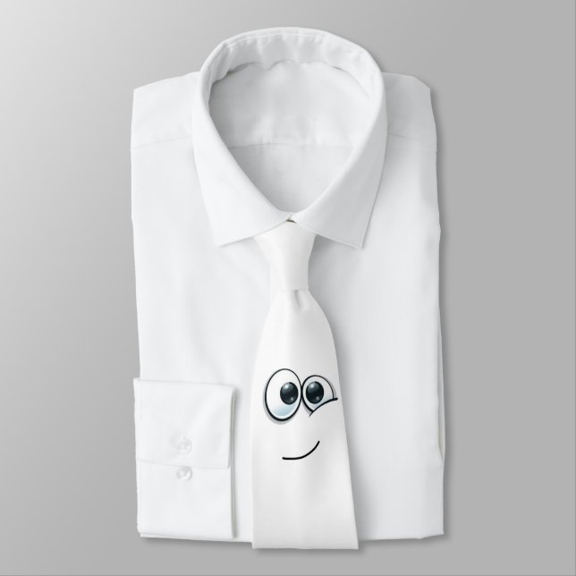 Cute emoji med anpassadets bakgrund slips (Bunden)