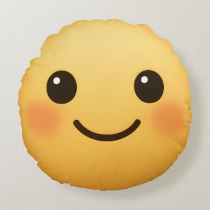 Cute emojie ansikte rund kudde