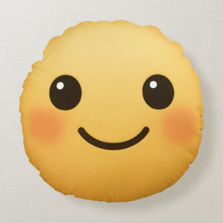 Cute emojie ansikte rund kudde