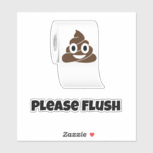 Cute Emoticon Poop och Toilet Papper