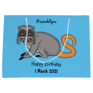 Cute Emperor Tamarin illustration tecknad