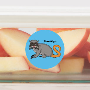 Cute Emperor Tamarin illustration tecknad Klistermärke