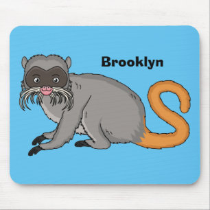 Cute Emperor Tamarin illustration tecknad Musmatta