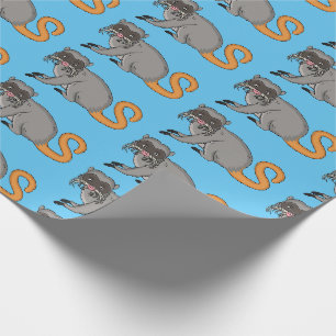 Cute Emperor Tamarin illustration tecknad Presentpapper