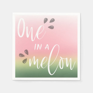 Cute ’en i en melon’ Barns födelsedag Party Pappersservett