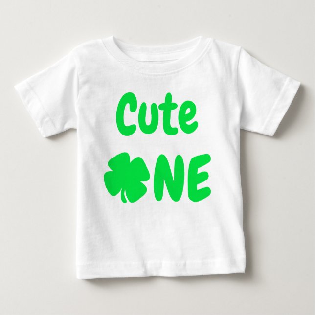 Cute en St patrick's day 1:a födelsedagen T Shirt (Framsida)