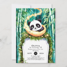 Cute Enchanted Pastel Panda Birthday