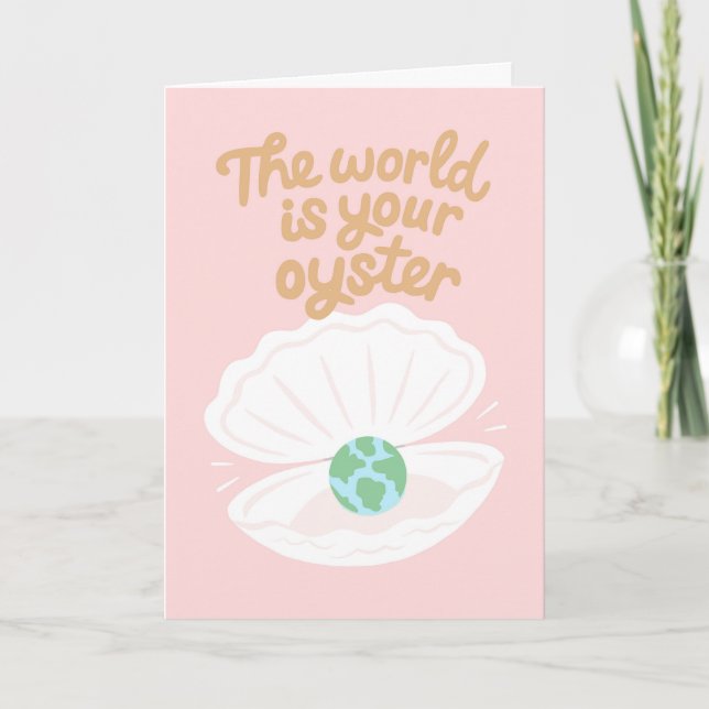 Cute Encouragement World är din ostron Kort (Framsida)