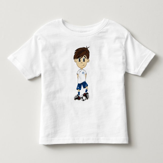 Cute England Soccer Boy Tee (Framsida)