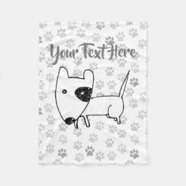 Cute English Bull Terrier Fleecefilt