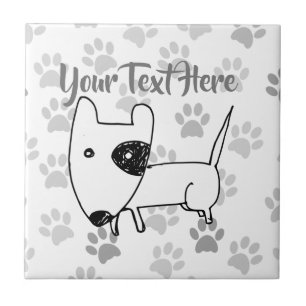 Cute English Bull Terrier Kakelplatta