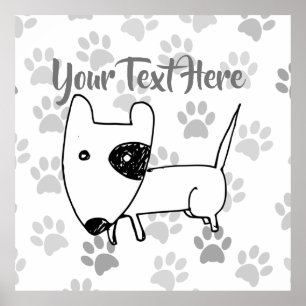 Cute English Bull Terrier Poster