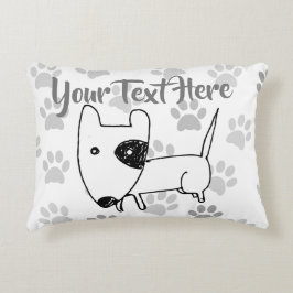 Cute English Bull Terrier Prydnadskudde