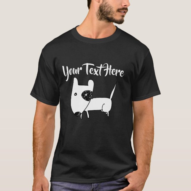 Cute English Bull Terrier T Shirt (Framsida)
