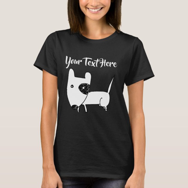 Cute English Bull Terrier T Shirt (Framsida)