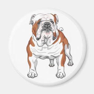 Cute English Bulldog Älskare Bully Tecknad Puppy H Magnet
