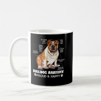 Cute English Bulldog Anatomy Hund älskare Funny Kaffemugg