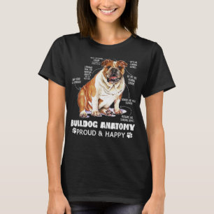 Cute English Bulldog Anatomy Hund älskare Funny T Shirt