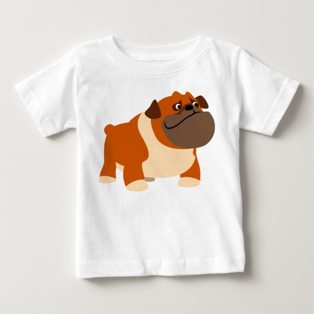 Cute English Bulldog Baby Clothing T-shirt (Framsida)