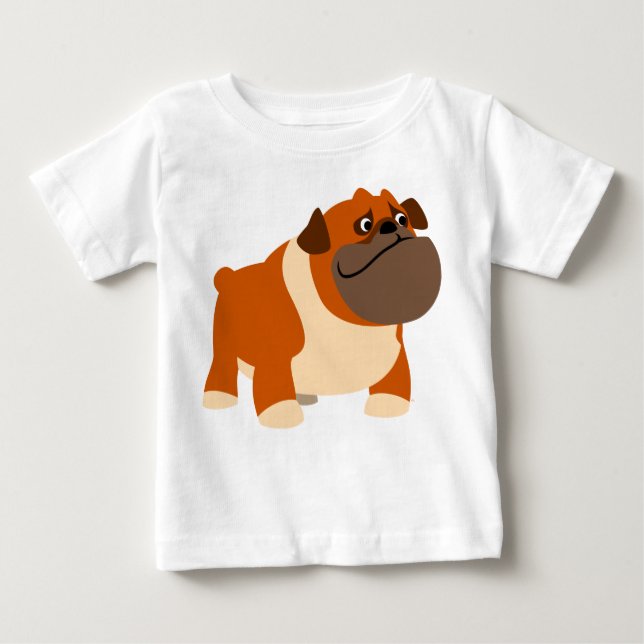 Cute English Bulldog Baby Clothing Tee (Framsida)