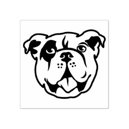Cute English Bulldog Frimärke Stämpel