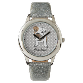 Cute English Bulldog Illustration Armbandsur