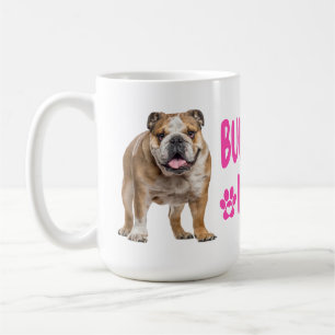 Cute English Bulldog Mamma Gift-Hundälskare Kaffemugg