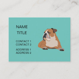 Cute English Bulldog Pet Sitter Visitkort